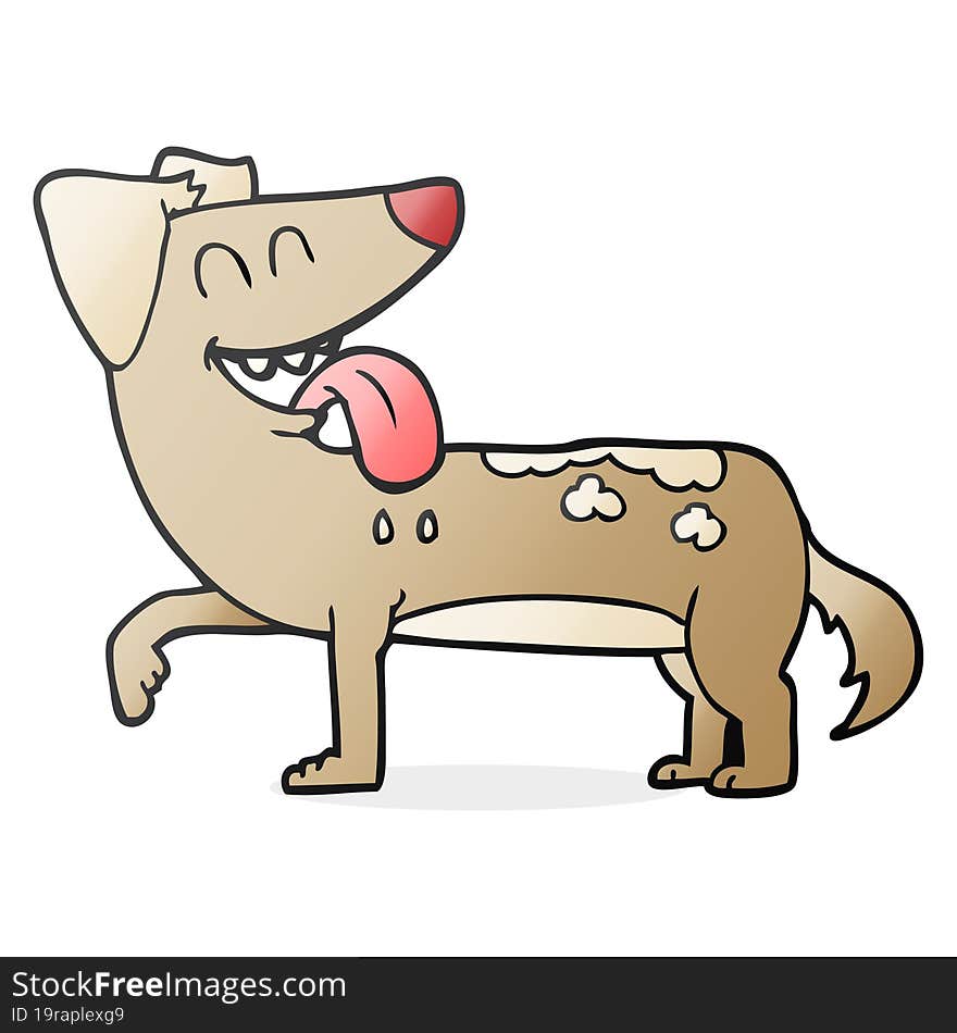 Cartoon Panting Dog