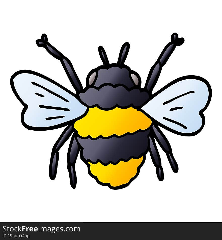 cartoon doodle bumble bee