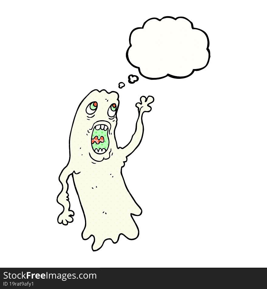 thought bubble cartoon ghost