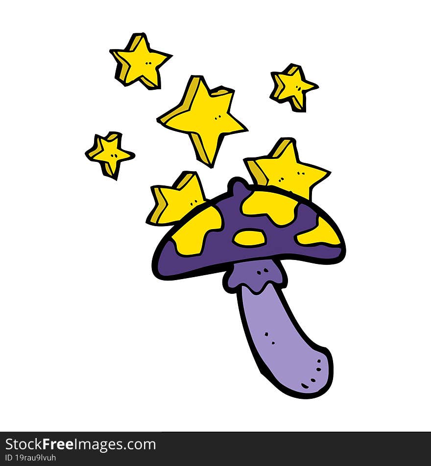 cartoon magic toadstool