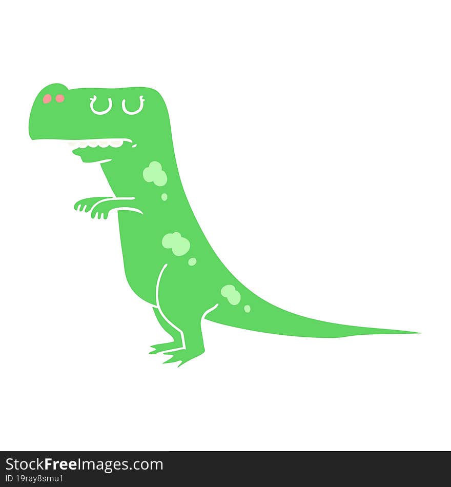 flat color style cartoon dinosaur