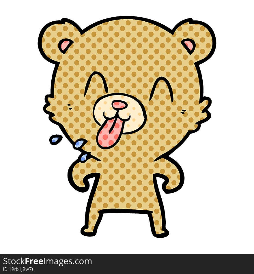 rude cartoon bear. rude cartoon bear