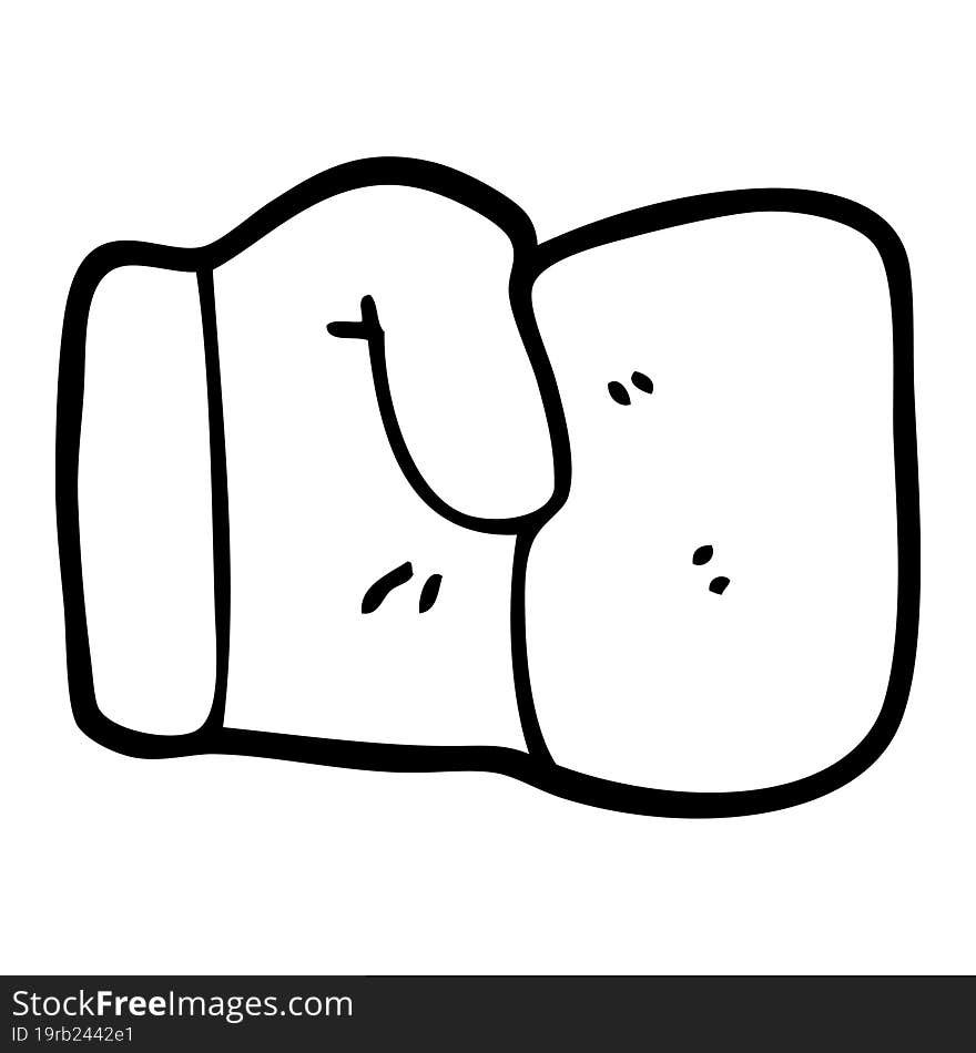 black and white cartoon boxing glove