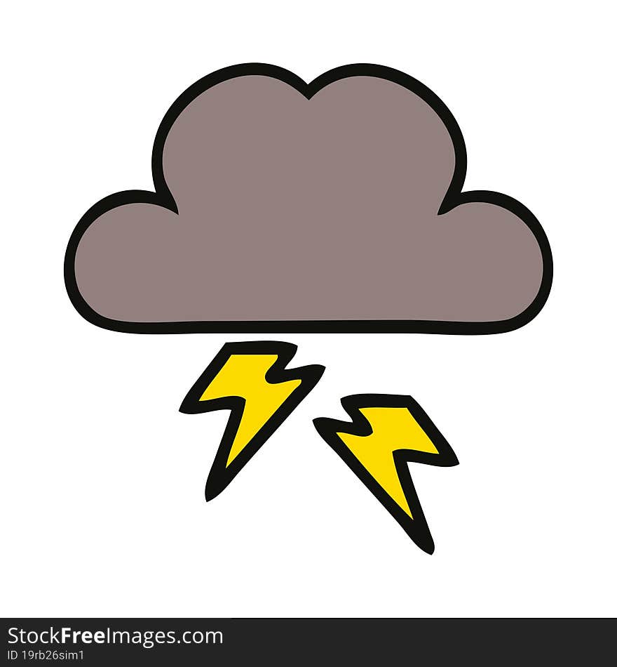 Cute Cartoon Storm Cloud