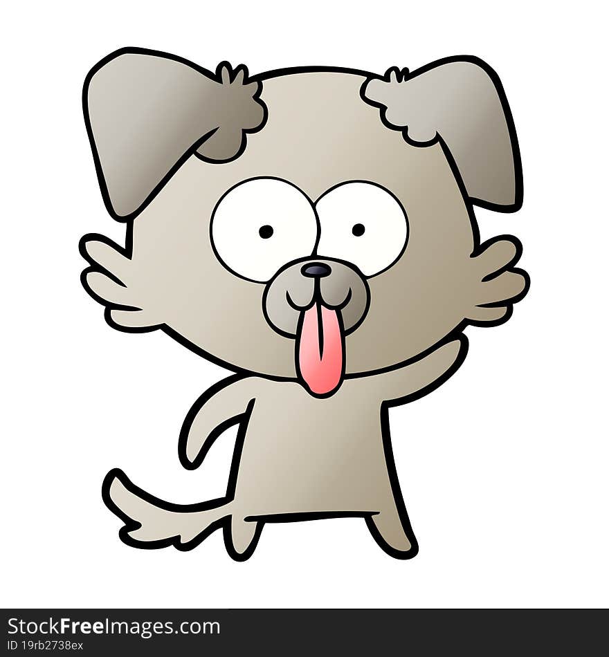 cartoon dog with tongue sticking out. cartoon dog with tongue sticking out