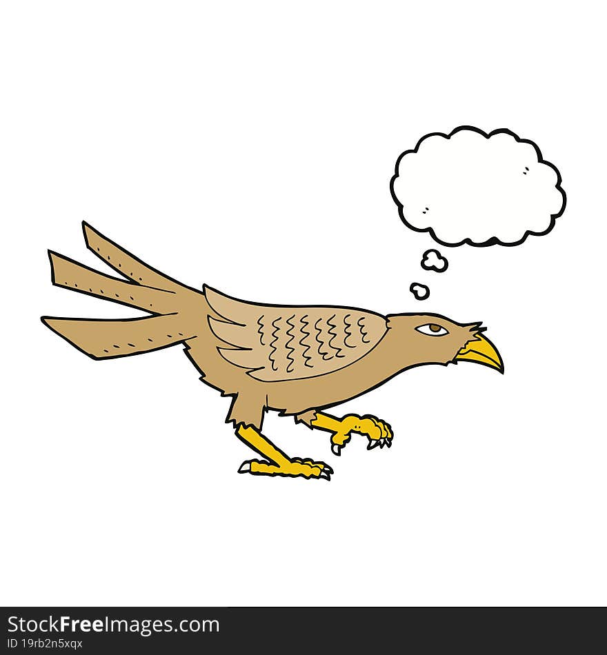 Cartoon Bird With Thought Bubble