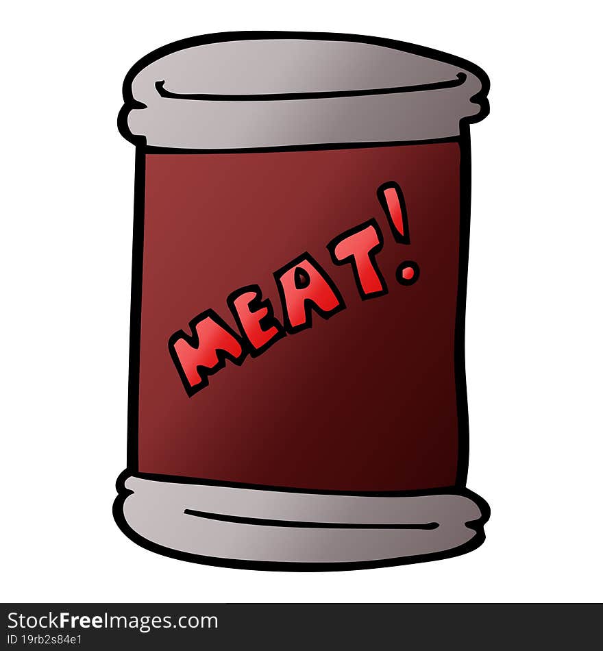 Cartoon Doodle Can Of Meat