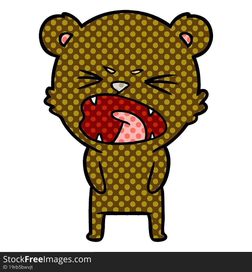 angry cartoon bear. angry cartoon bear