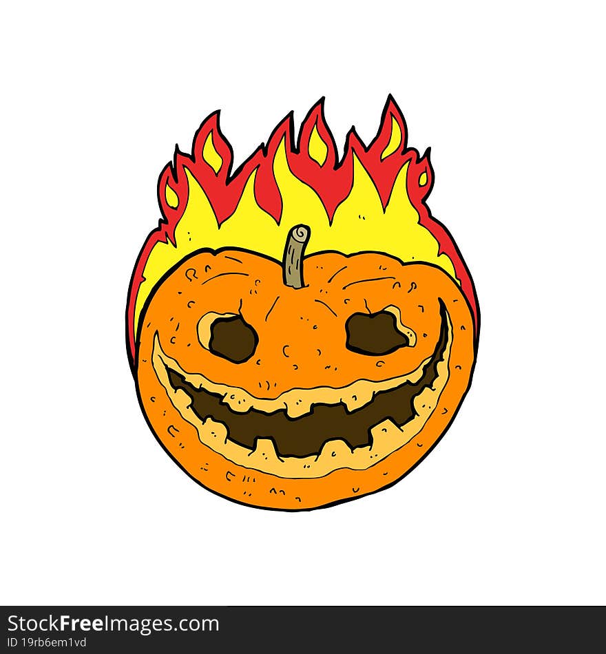 cartoon spooky pumpkin