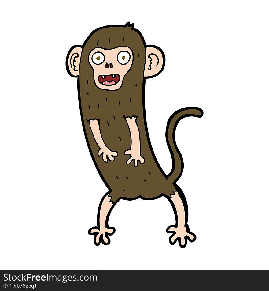 cartoon crazy monkey