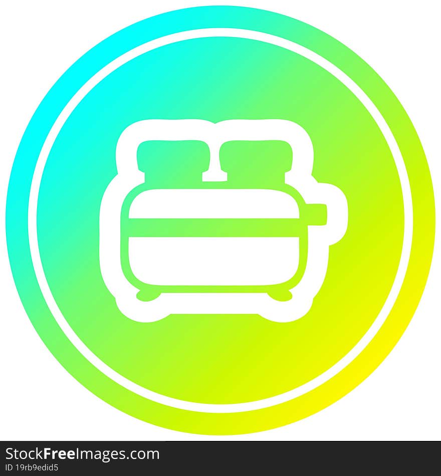 burnt toast circular in cold gradient spectrum