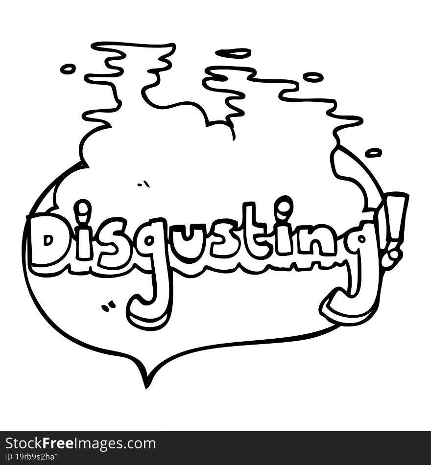 disgusting speech bubble cartoon