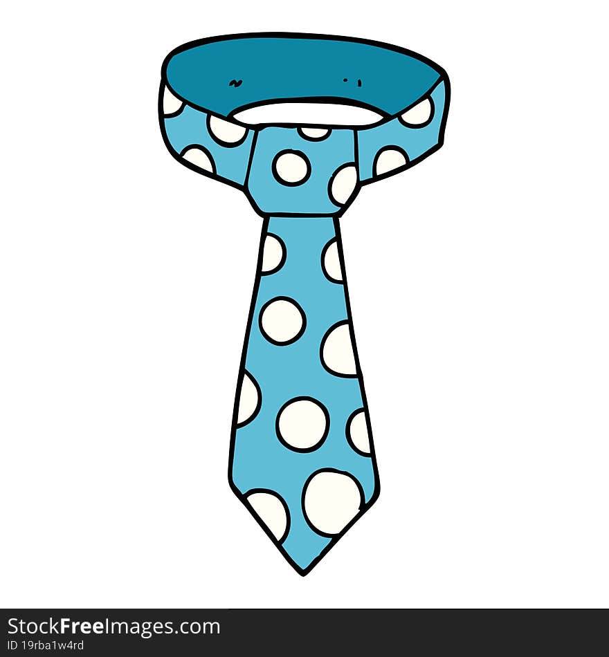 cartoon doodle patterned tie