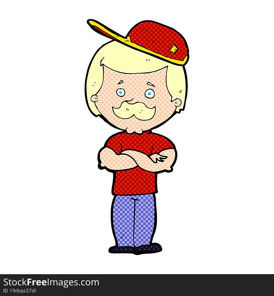 cartoon manly man