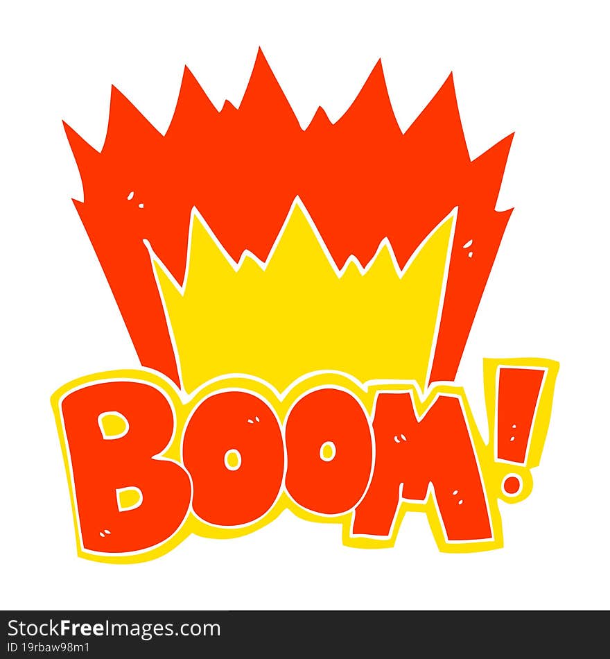 flat color illustration of boom symbol. flat color illustration of boom symbol