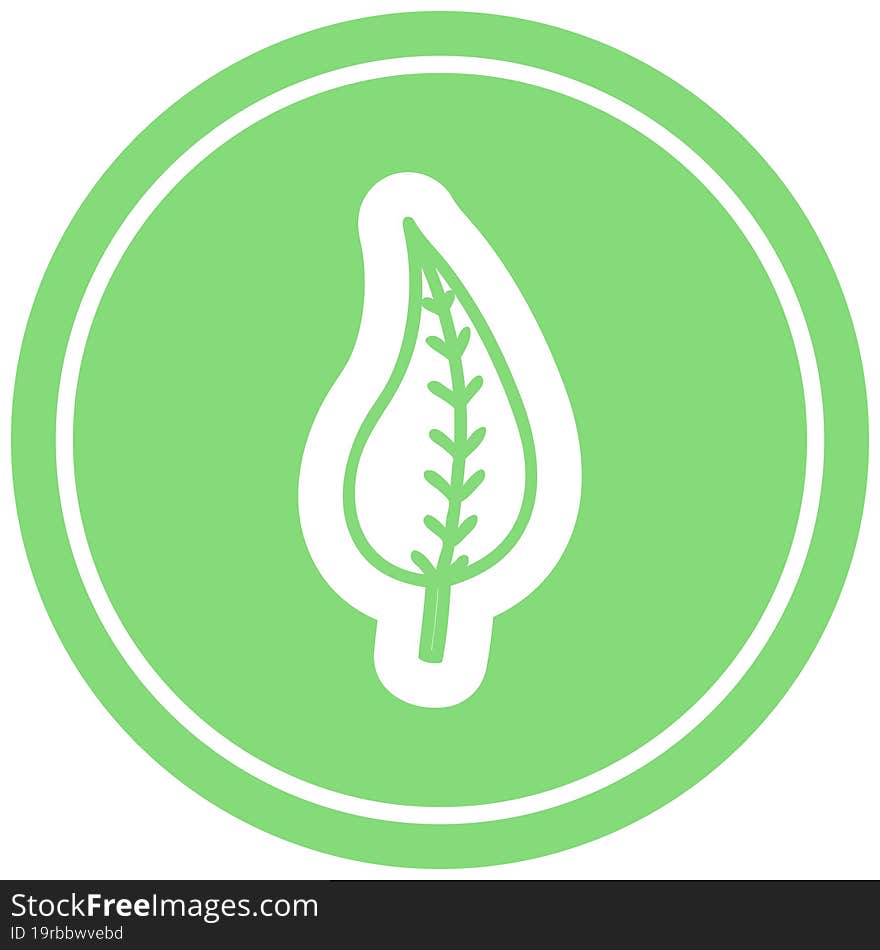 Natural Leaf Circular Icon