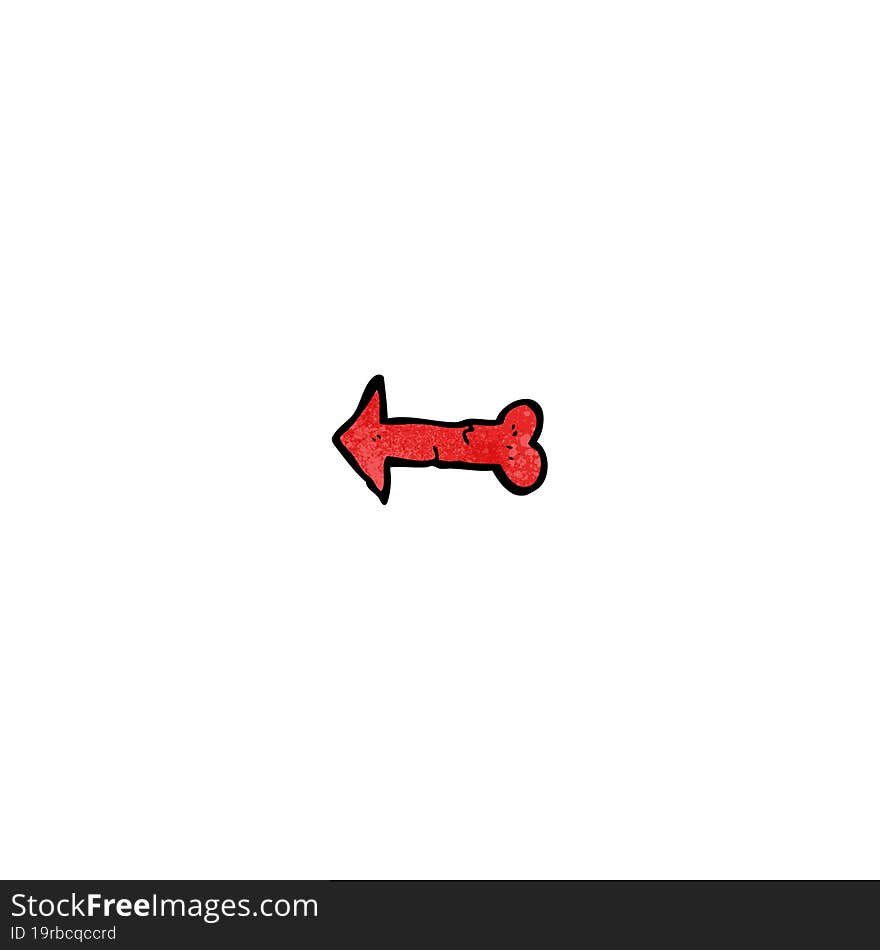 pointing halloween arrow symbol cartoon