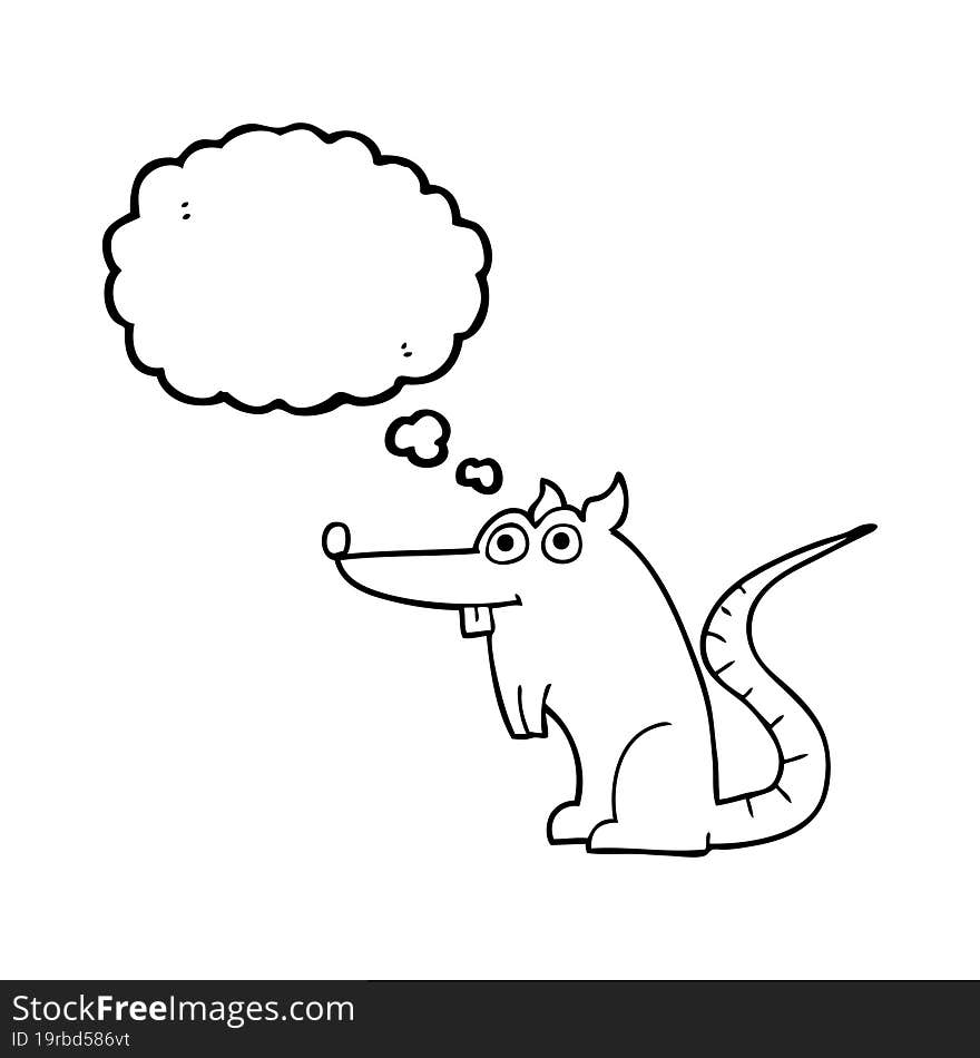 thought bubble cartoon rat