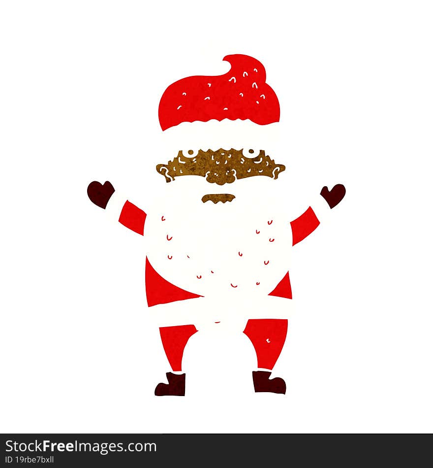 Cartoon Grumpy Santa