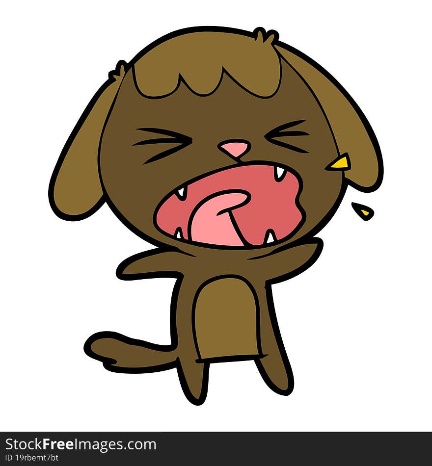 cute cartoon dog barking. cute cartoon dog barking