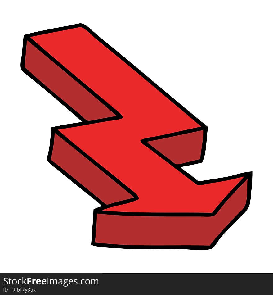 cartoon of a pointing arrow. cartoon of a pointing arrow