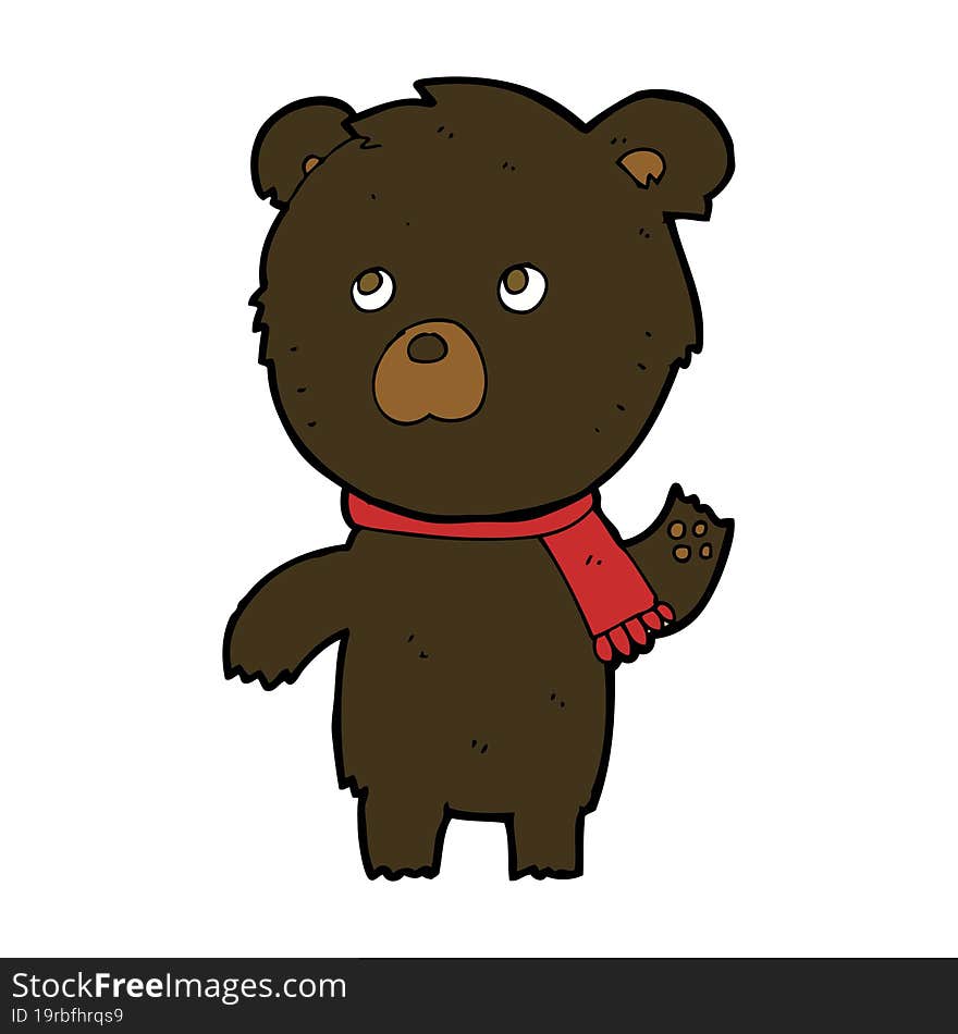 cartoon cute black bear