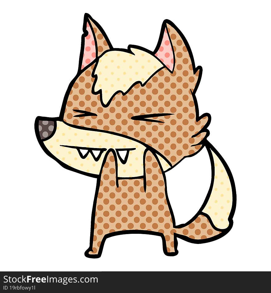 angry wolf cartoon. angry wolf cartoon