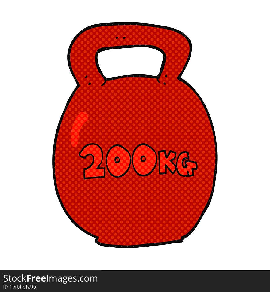 cartoon 200kg kettle bell