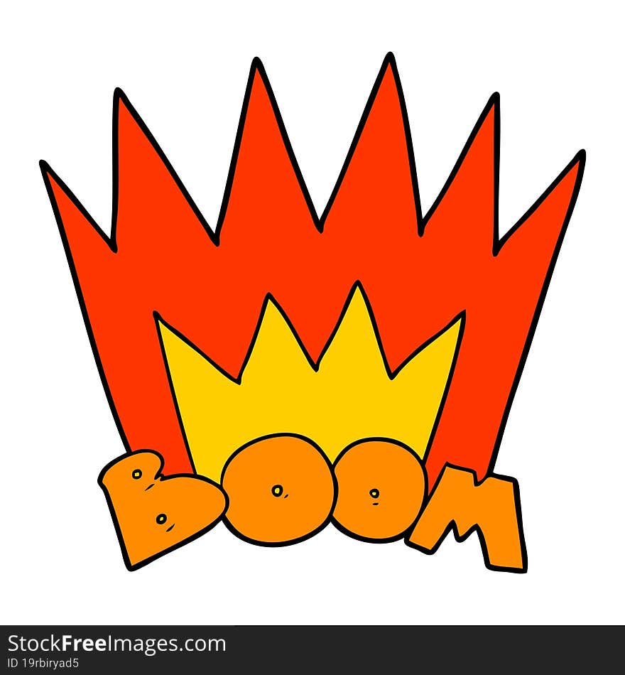 cartoon boom sign. cartoon boom sign