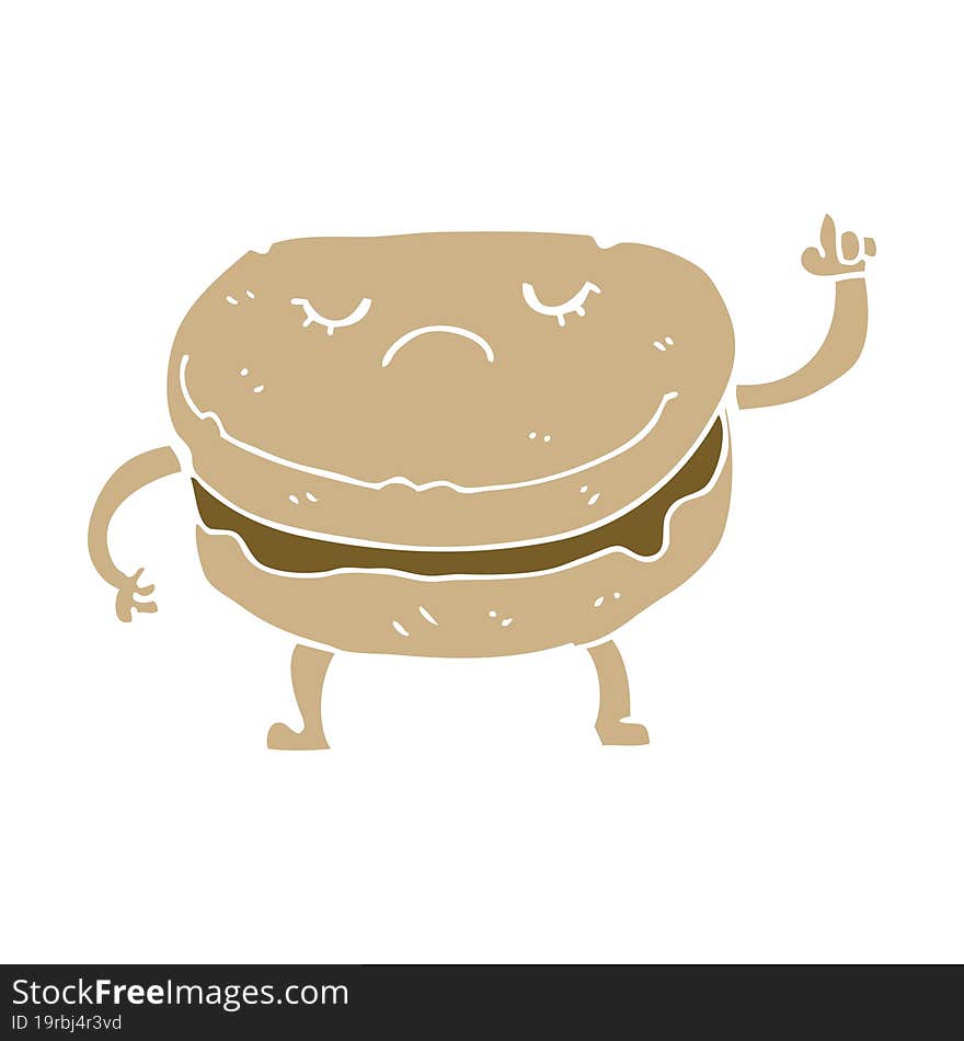 flat color style cartoon biscuit