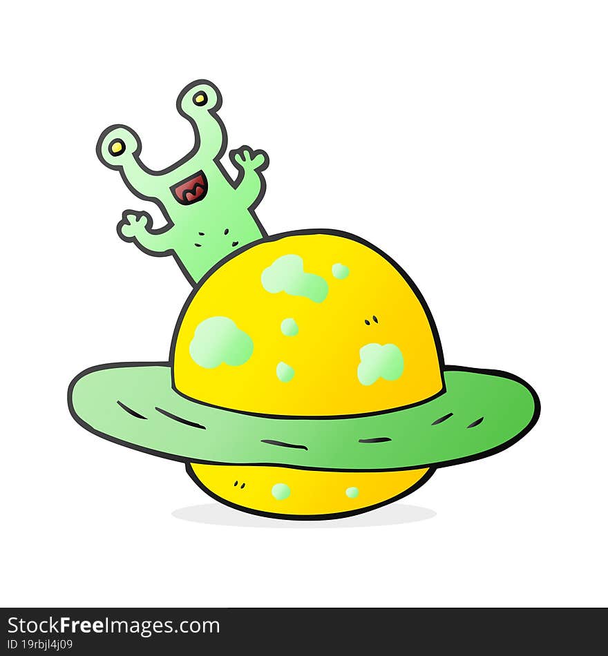 Cartoon Alien Planet