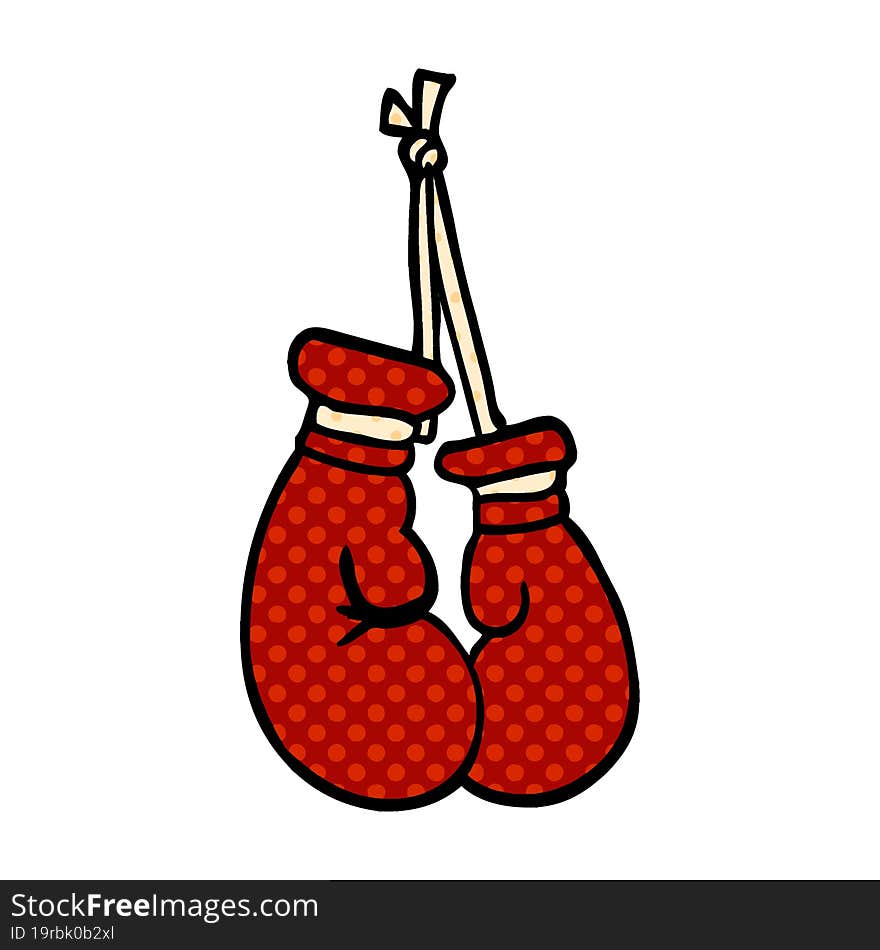 Cartoon Doodle Boxing Gloves