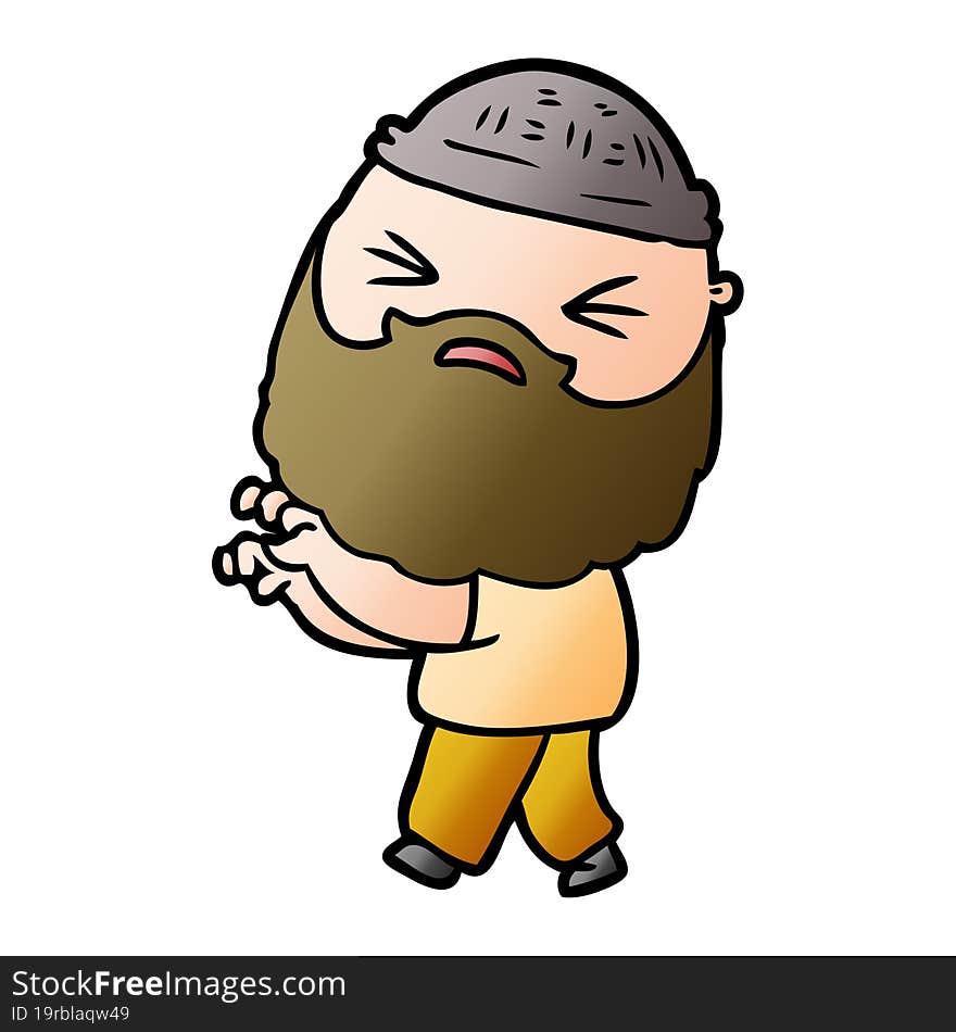 cartoon man with beard. cartoon man with beard