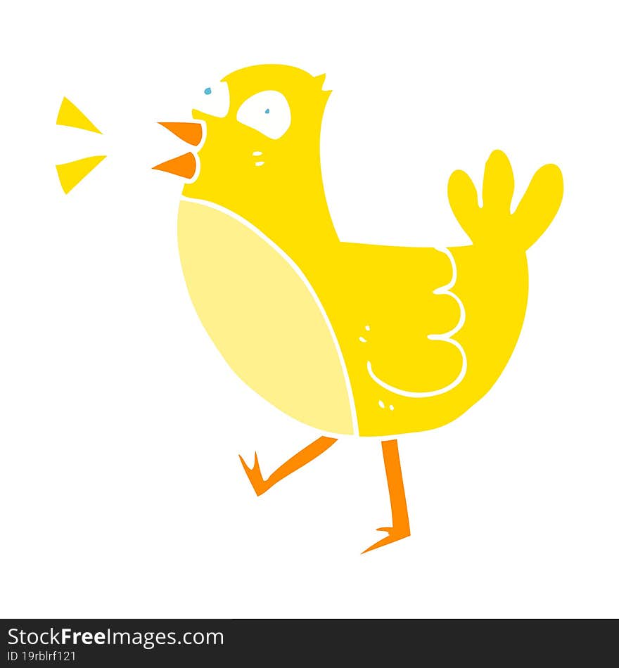 flat color illustration of bird. flat color illustration of bird