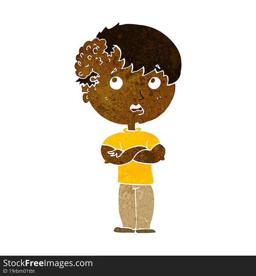 Cartoon Boy With Growth On Head