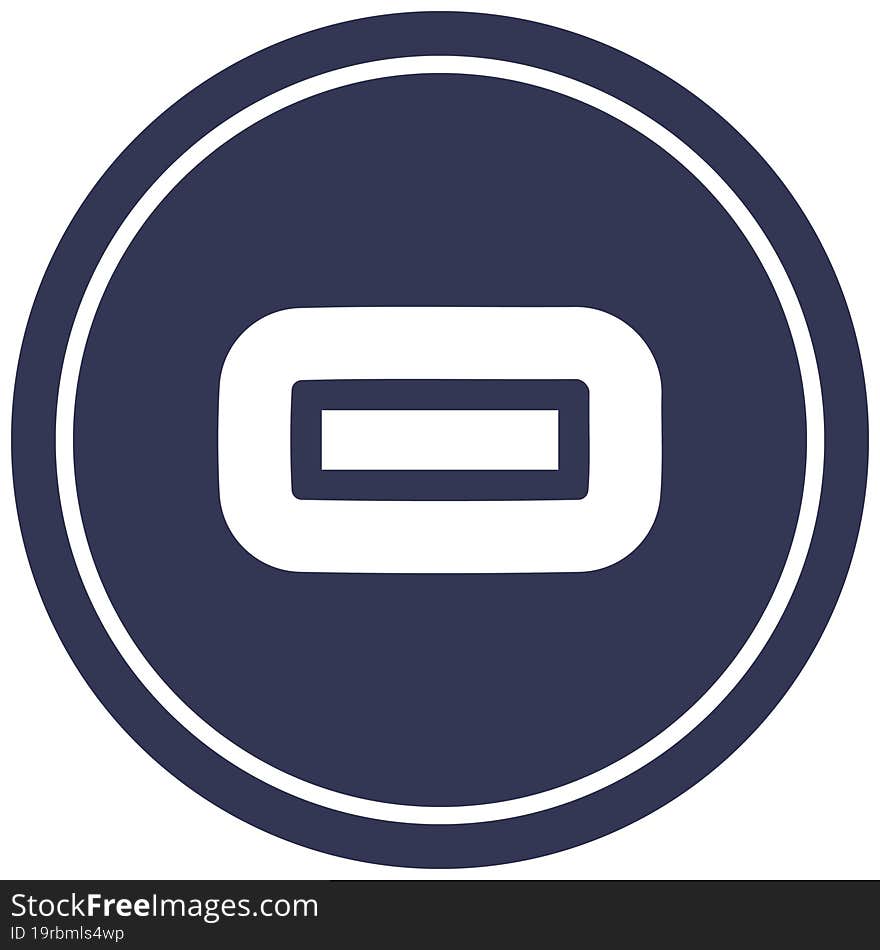 subtraction symbol circular icon