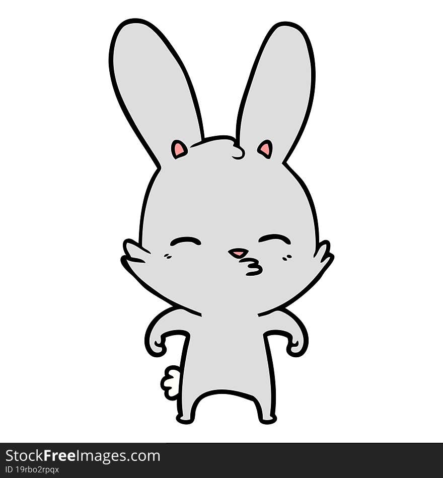 curious bunny cartoon. curious bunny cartoon