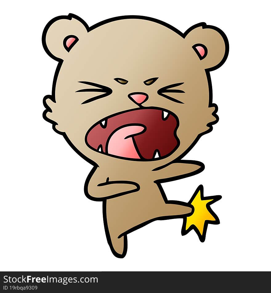 angry cartoon bear. angry cartoon bear