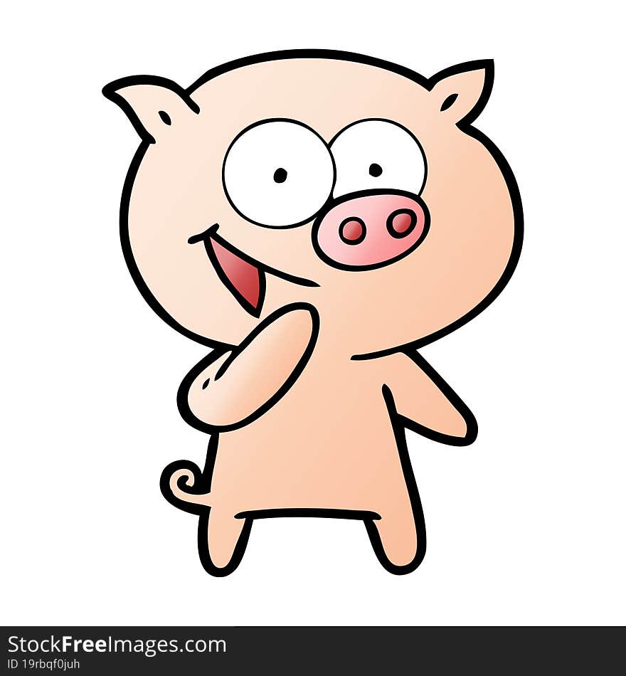 laughing pig cartoon. laughing pig cartoon