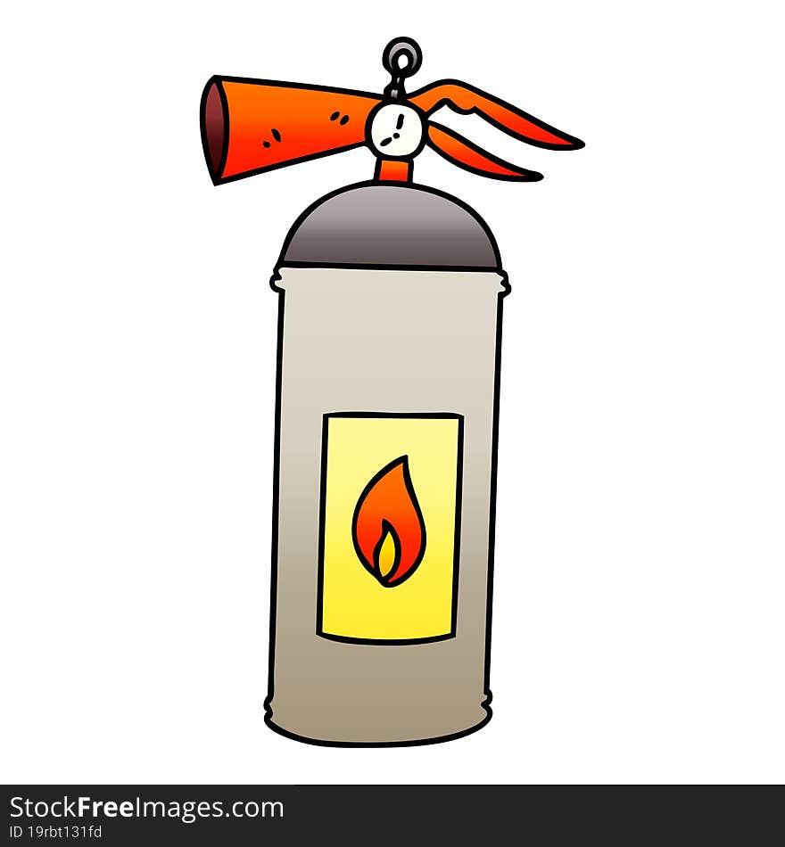 Quirky Gradient Shaded Cartoon Fire Extinguisher