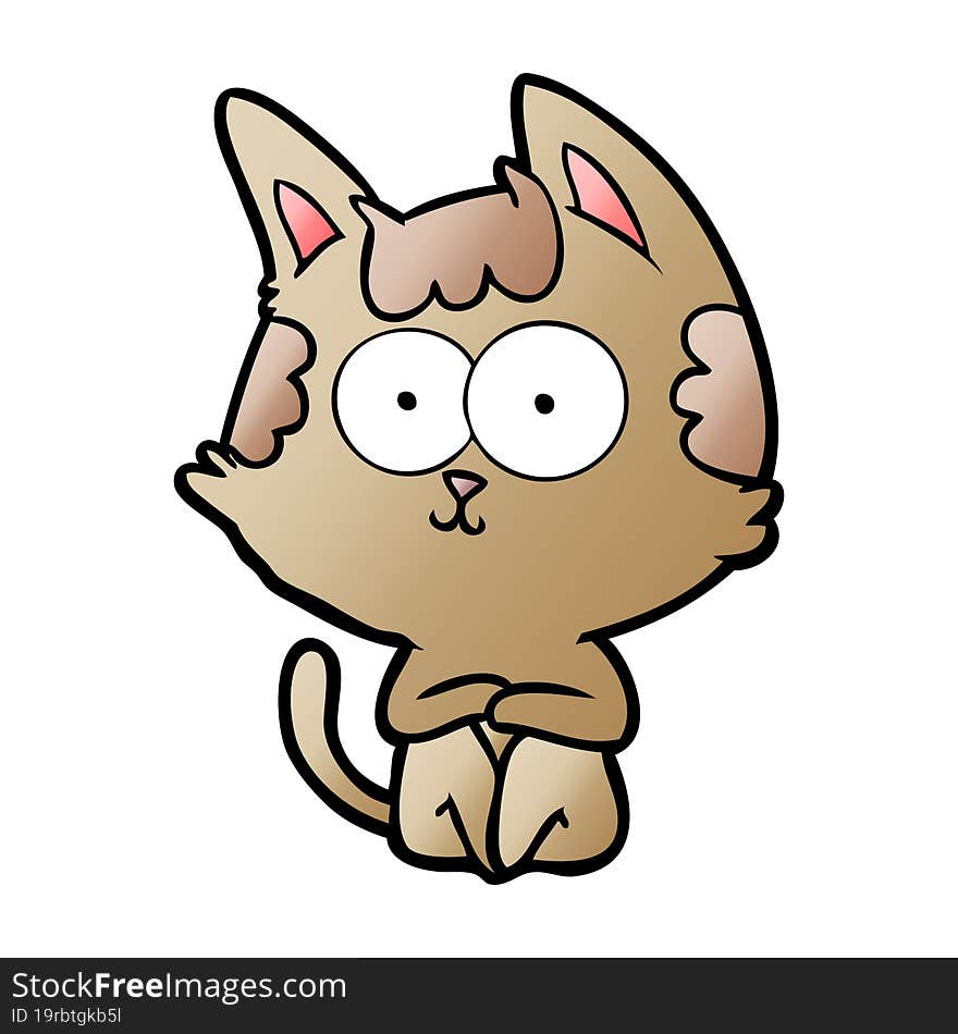 happy cartoon cat. happy cartoon cat