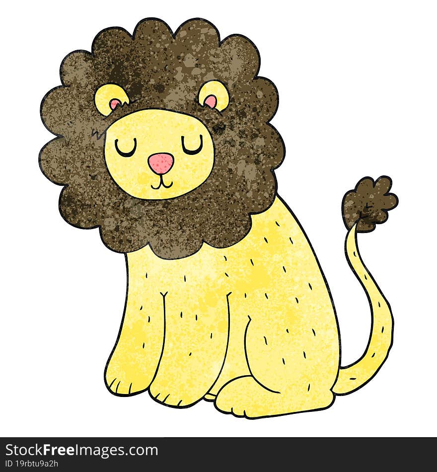 Textured Cartoon Cute Lion