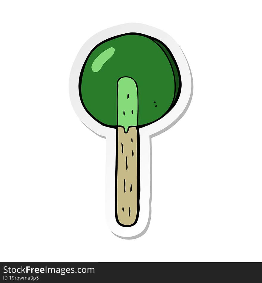 sticker of a cartoon lollipop