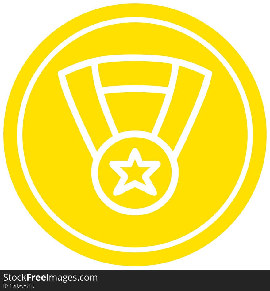 medal award circular icon