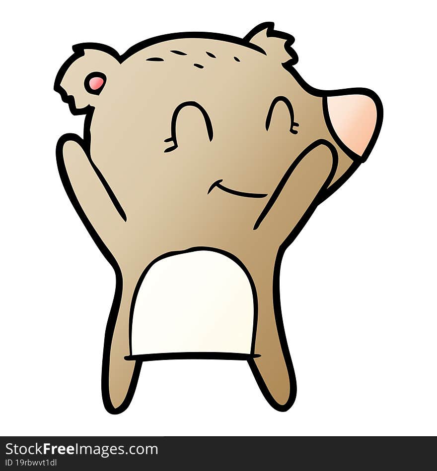 smiling bear cartoon. smiling bear cartoon