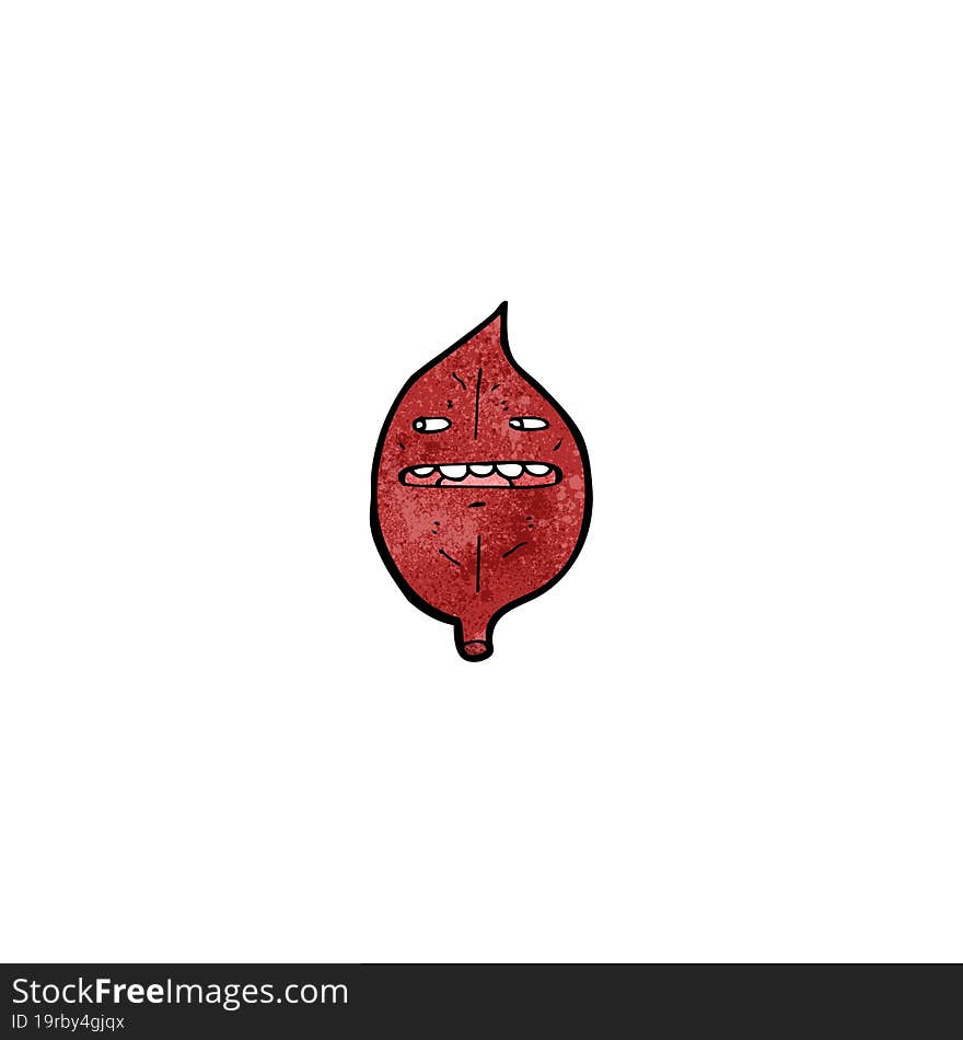 red leaf cartoon character