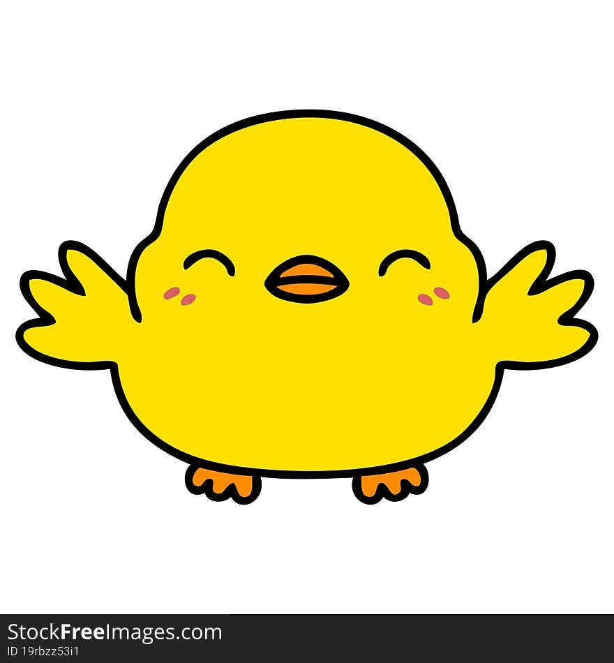 cartoon of a cute baby bird. cartoon of a cute baby bird