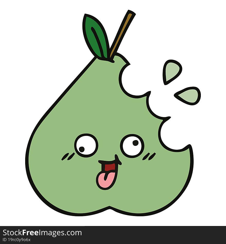 Cute Cartoon Green Pear