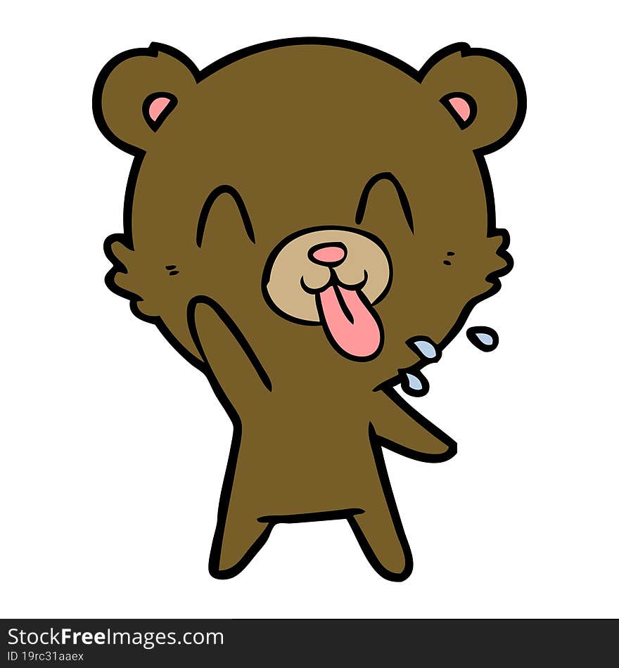 rude cartoon bear. rude cartoon bear