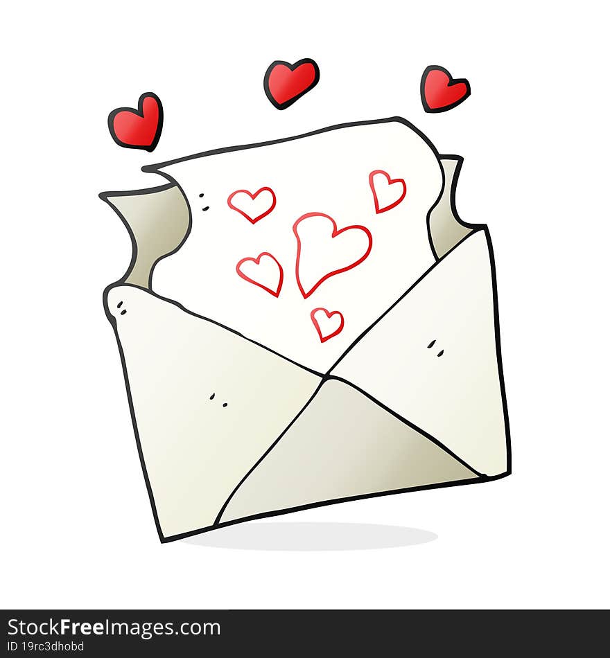 cartoon love letter